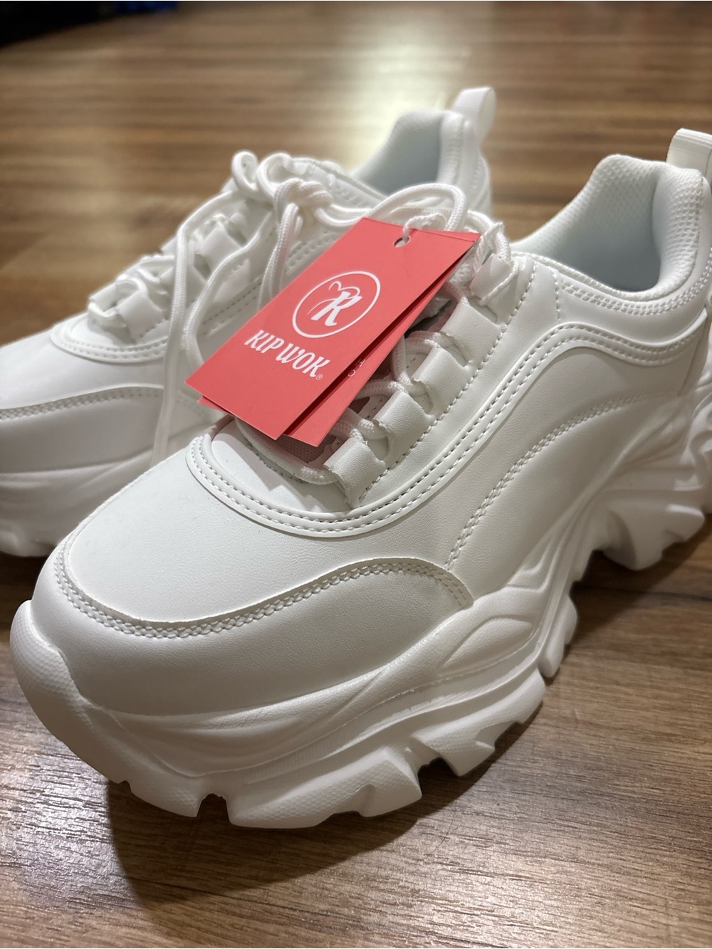 Kipling White Chunky Platform Sneakers